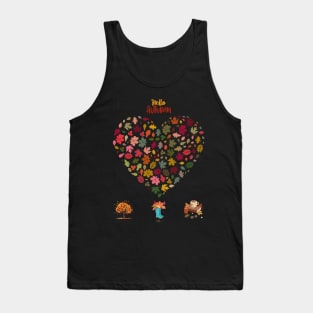 Autumn leaves heart Tank Top